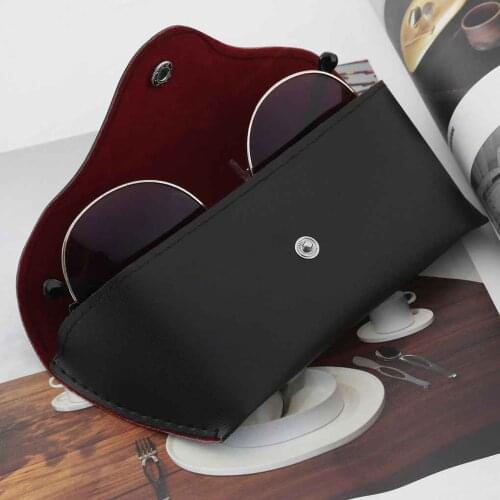 Solid Eyeglasses Storage Box Affordable PU Leather Glasses Case Vintage Sunglasses Glasses Holder Box