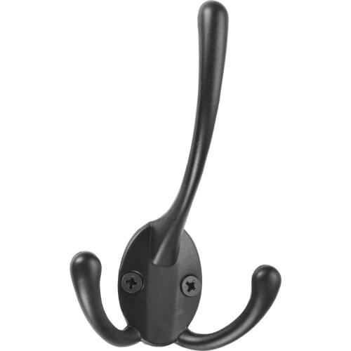 1Pc Coat Hooks Wall Mounted Wall Mounted Dual Prong Retro Clothes Hanger with Screws Hat Towel Robe Door Hook Furniture Hardware