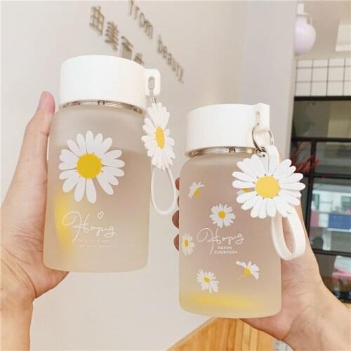 YOYORabbit Glass Water Bottles Creative Cute Portable Leakproof Drinking cups For Girl dropshipping Women Drink Bottles