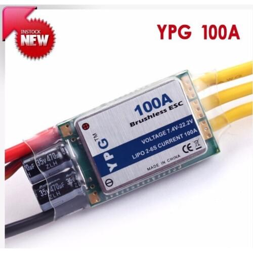 YPG 100A ESC (2 ~ 6 S) SBEC Brushless Speed Controller ESC for Helicopter and Airplane