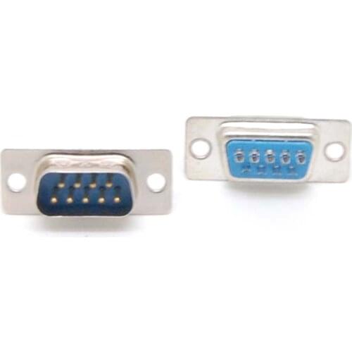 10pcs RS232 Serial 9Pin DB9 COM Connector Adapter Male Soldering Plug