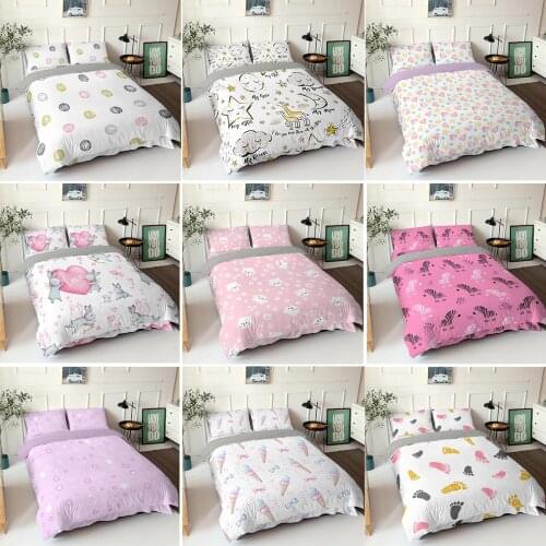 Cartoon Heart Candy Nordic Case Duvet Cover Print 2/3pcs Bedding Sets For Children Girl 200x200 2 People Home Textiles King Size