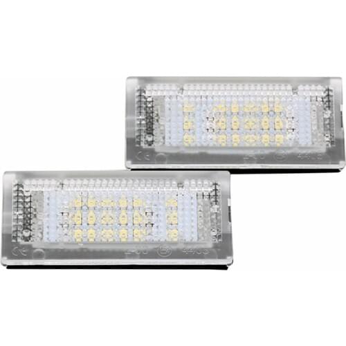 2Pcs/Set HAUSNN LED License Plate Light Error Free for BMW E46 2 Doors M3 2 Doors 2004-2006 18SMD Xenon White Free Shipping
