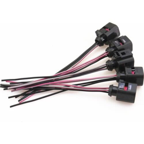 FHAWKEYEQ 5 x Water Temperature Sensor Switch Adapter Cable Harness Socket For A4 A6 S6 A3 VW Golf Passat Jetta Beetle 4B0973712