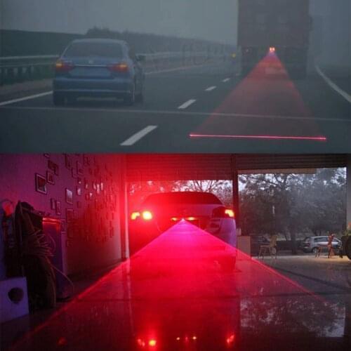 New Pattern Anti Collision Rear-end Car Laser Tail Fog Light Auto Brake Parking Lamp Rearing Warning Light Car Styling