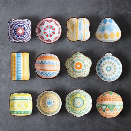 Korea Style Hand-Painted Underglaze Snack Dish Creative Ceremic Sauce Dish Seasoning Soy Sauce Vinegar Small Plates