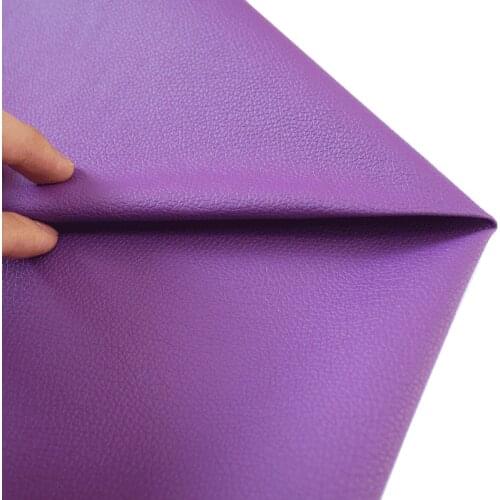 Purple Litchi PU Leatherette Faux Leather Fabric Synthetic For Sewing Bow Bag Brooches Sofa Car DIY Hademade Material 50x140cm