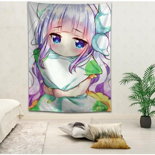 Hot Sale Custom Anime Kanna Kamui Printed Tapestry Background Decorative Tapestry Various Sizes Wall Hanging Decor