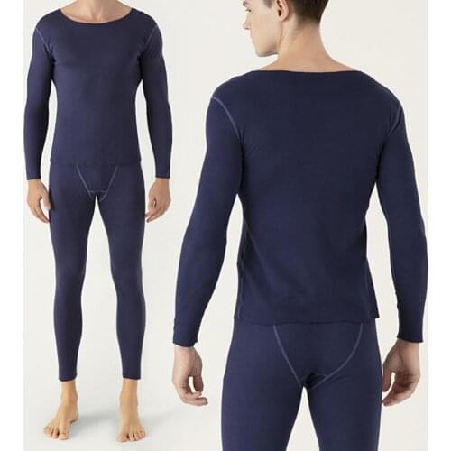 Thermal Underwear Sets For Men Winter Thermo Underwear Long Winter Clothes Men Thick Thermal Clothing Solid Drop Shipping