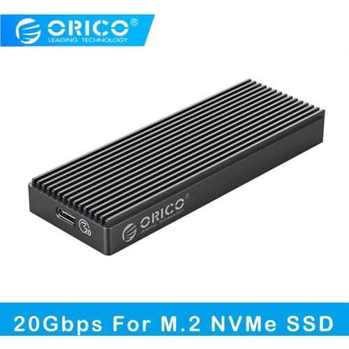 ORICO 20Gbps High Speed M.2 NVMe M Key B+M Key Solid State Drive Enclosure USB 3.2 Type-C Mobile SSD External Case for PC laptop