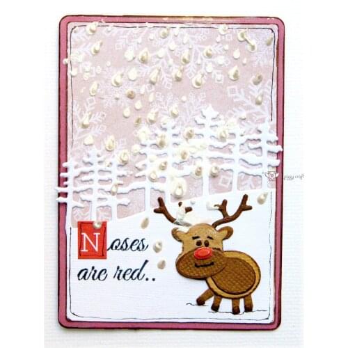 Mmao Crafts Metal Steel Cutting Dies New Snow tree house hillside Stencil For DIY Scrapbooking Paper/photo Cards Embossing Dies