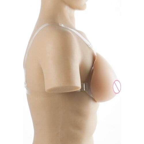 1000g/pair D cup Plastic Breast Bra Strap Silicone Fake Breast Women Boobs Enhancer Small Chest Bachelorette Party Props