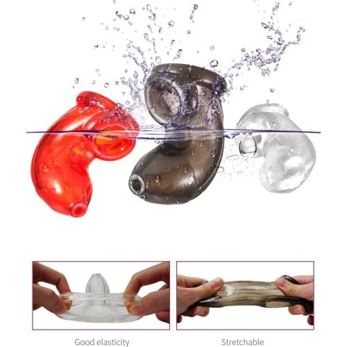 Male Soft Silicone Rooster Cage Prevents Erectile Gentleman Chastity Lock Penis Enlargement Delayed Restraint Ring Sex Toys