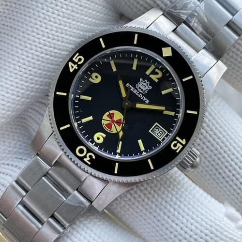 STEELDIVE 62Mas Mens Dive Watches,Men Automatic Watch 300m Waterproof Mechanical Wristwatch BGW-9 Luminous NH35 Ceramic Bezel