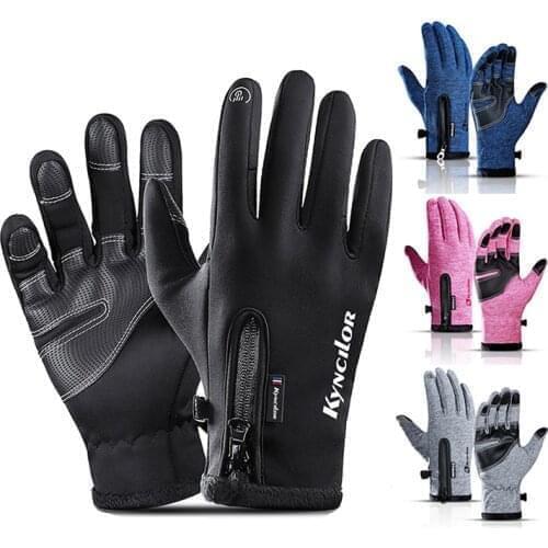 New Winter Warm Mens Ski Touch Screen Gloves Ladies Waterproof Non-slip Outdoor Windproof Warmth Riding Reflective Gloves