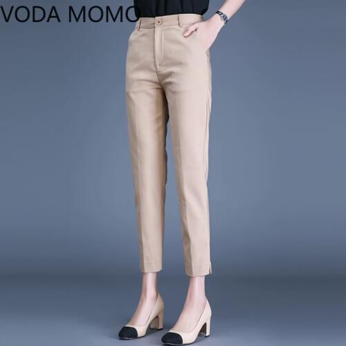 OL office work wear summer 2020womens pants female high waist suit pencil pants capris for women trousers woman Plus size