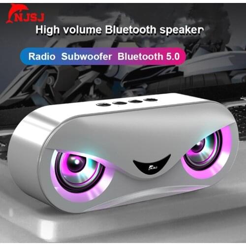 NJSJ Portable Blue tooth Speaker Wireless Bass Subwoofer Outdoor Speakers Boombox Support AUX TF card ​USB Stereo Loudspeaker
