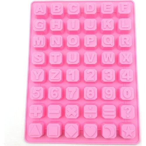 1pcs Silicone 48 Letter Ice Cube Ice Box Chocolate Molds Jelly Molds Candy Cake Mould Bakeware