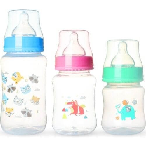 150/250/320ml Baby Newborn Nursing Nipple Bottle Silicone Pacifier Milk Water Feeding