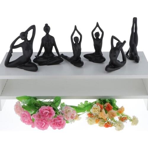 Modern simple creative ornament Yoga girl ornament ceramic craft