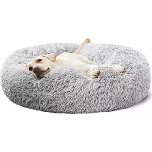 Super Soft Pet Bed Winter Warm Sleeping Dog Cat House Kennel Dog Round Cat Long Plush Puppy Cushion Mat Portable Nest Supplies