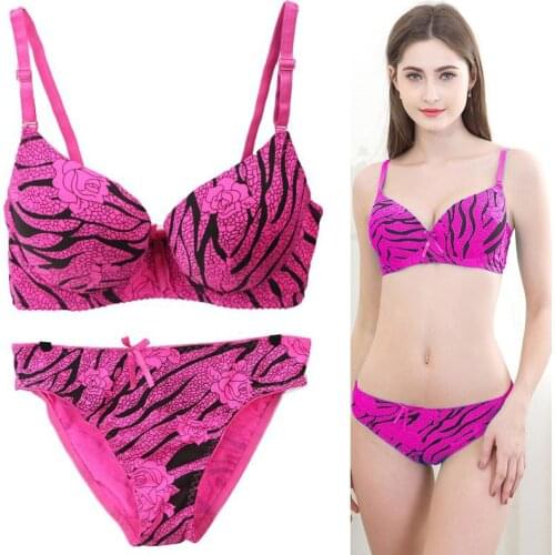 Slim Breathable Bras Sets Underwear Women Sexy Brasier Floral Underwear Woman Bra Popular Thong Lingerie Set 34 36 38 40 42