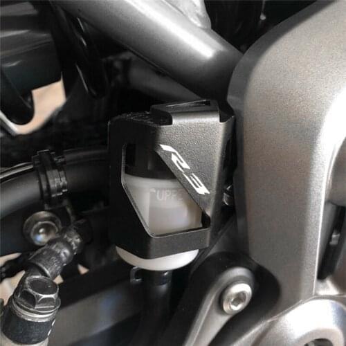 Motorcycle CNC High Quality Rear Brake Fluid Reservoir Guard Cover Protector For Yamaha R3 YZF-R3 YZFR3 R25 YZF-R25 2015 -2021