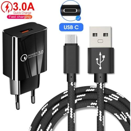 For Xiaomi Charger QC 3.0 Fast usb Power bank Adapter Type C Charge wire for Xiaomi Mi 11 A3 Redmi Note 10 9 8 7 Pro USB C Cable