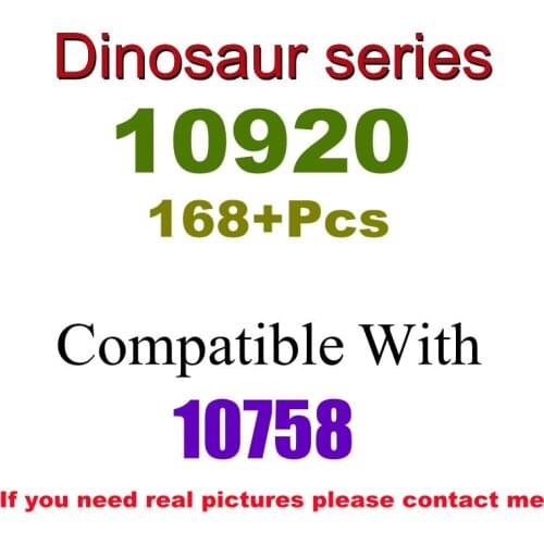 168Pcs 10920 Building Block Toy Dinosaur Series 10758 Assembled Building Block Childrens Toy Gifts