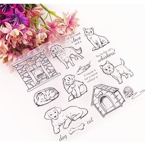 17.5x15cm Pet Waterloo Transparent Silicone Rubber Clear Stamps cartoon Scrapbooking/DIY Easter Childrens toys album