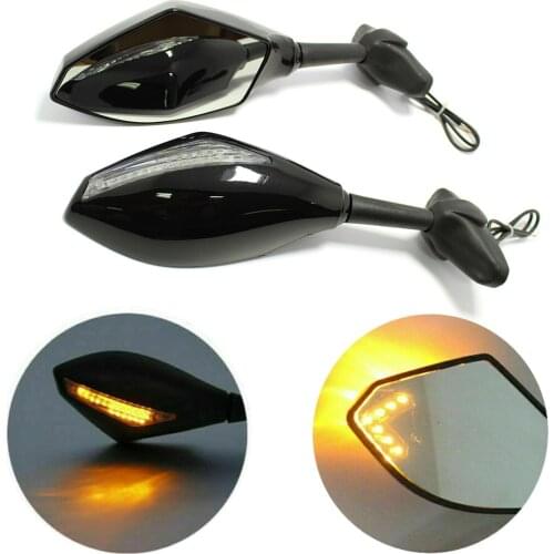 2PCS Carbon Fiber Motorcycle LED Turn Signal Rear View Side Mirror For Honda CBR600 F1/F2/F3/F4/F4i CBR600RR CBR900/929 CBR900RR