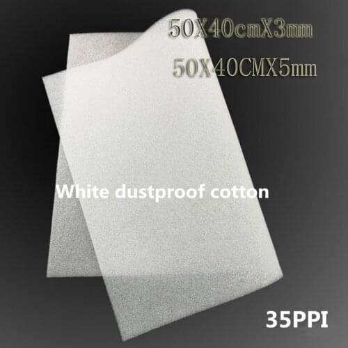 500*400*3/5MM White dustproof cotton fan fan filter cabinet equipment cooling dust sponge 50X40CM for computer case