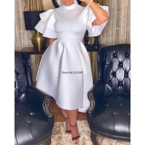African Dresses for Women 2021 African Women Short Sleeve White Dress American Clothing African Dress Women African Dress