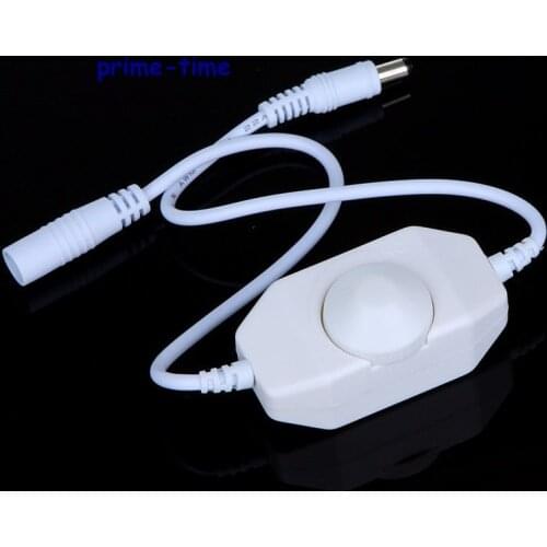 DC 12V 2A Single Channel Inline PWM Mini Dimmer Controller for Single Color LED Light Strip Lamp Free Shipping