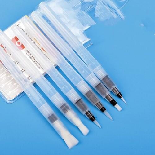 Ellen Brook 1 PCS Transparent Tap Water Watercolour Water Soluble Color Pen Nylon Watercolor Color Drawing Art Supply