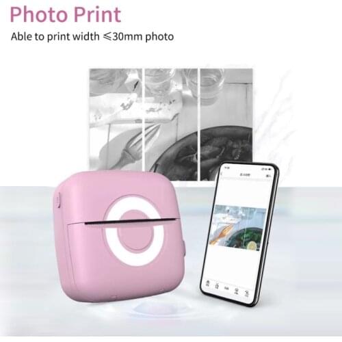 Mini Pocket Photo Printer 200DPI Wireless Bluetooth Portable Thermal Printing Machine for Picture Lable DIY Messages Lists