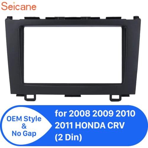 Seicane 2 Din Car Stereo DVD panel Fascia Frame Trim Kit for 2008 2009 2010 2011 HONDA CRV Fitting 173*98 178*100 178*102mm