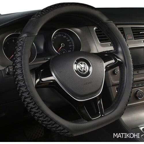 MATIKOHI Carbon Fiber Leather Car Steering Wheel Cover For Geely CK EC7 EC8 MK CK2 GC9 GC6 emgrand 7 X7 ec7 atlas MK