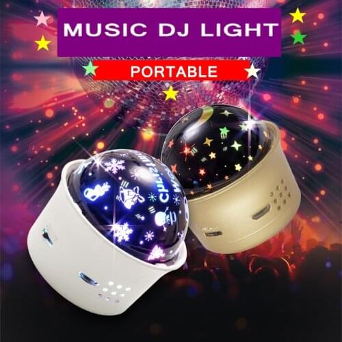 Party Atmosphere-Light Mini Disco Ball Light Music Sound Activated LED Portable USB Rechargeable Car RGB DJ Stage-Light