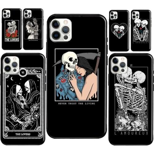 The Lovers VI Tarot Card Soft Case For iPhone 12 11 Pro Max XS XR X 12 mini 5S SE 2020 6S 7 8 Plus Phone Cover