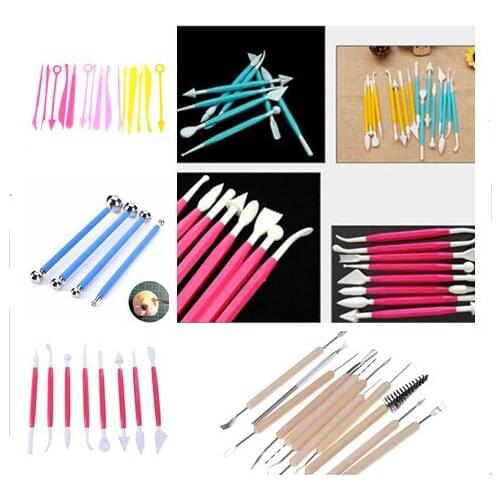 4/5/8/11/14Pcs/Set Children Babies Random Color Polymer Clay Tools Polyform Sculpey Oven Bake Plastic Tools Set For Shaping