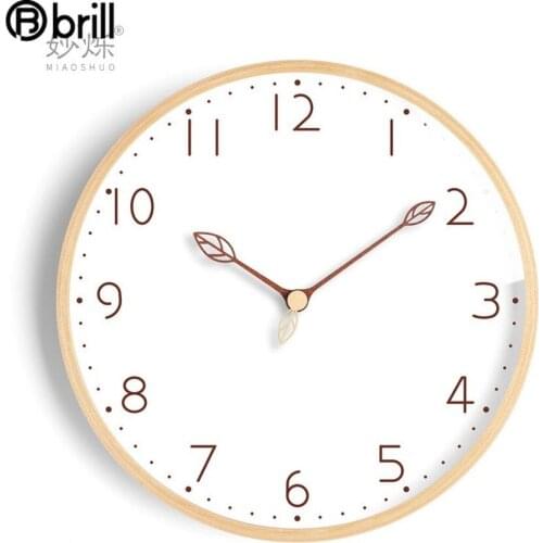 Nordic Morden Creative Large Wood Wall Clocks Home Decor Living Room Clock Silent Watch Home Office Decoration Modern Horloge
