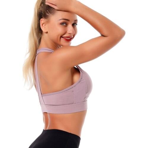Nylon Push Up Yoga Tank Top High Waist Sports Bra Jogging Girl Fitness Bra Slim Fit Running Lingerie Comfortable Gym Clothing