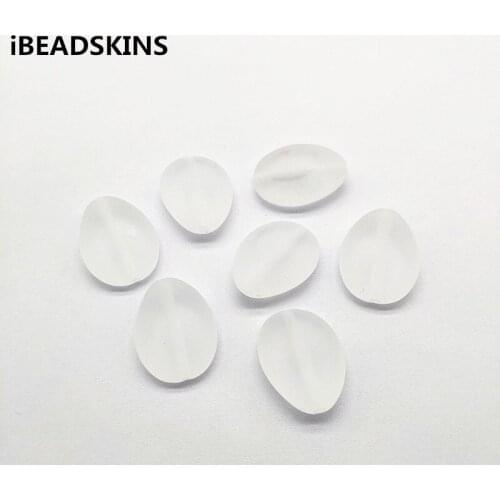 New arrival! 25x19mm 180pcs Clear Frosted acrylic LentilsShape beads for Necklace,Earrings parts,hand Made Jewelry DIY