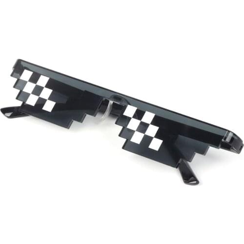 Thug Life Glasses Deal With It Glasses Pixel Women Men Black Mosaic Sunglasses