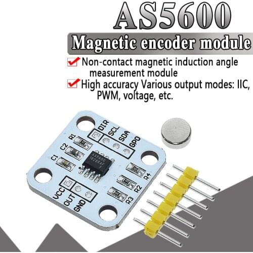 Official AS5600 magnetic encoder magnetic induction angle measurement sensor module 12bit high precision