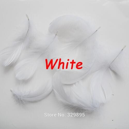 Wholesale 100Pcs 8-13cm White Color Natural Plumes Goose Feathers for Home Crafts Christmas Cosplay dreamcatcher Decorations