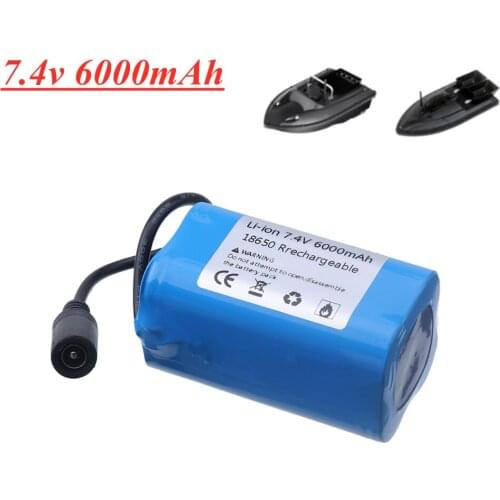 7.4V 6000mah 2S rechargeable Lipo battery For T188 T888 2011-5 RC Fish Finder Fishing Bait toys Boats Spare Parts