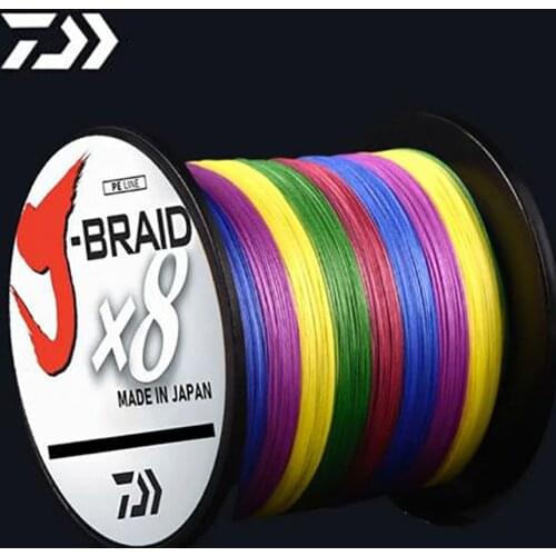 DAIWA 4/8 Strands J Braid Fishing Line 300m 500m Japan PE Braided Line Multifilament Floating Line