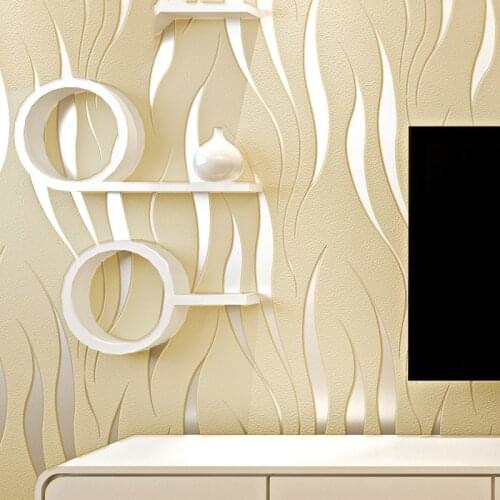Simple modern 3D embossed non-woven wallpaper living room and bedroom background wallpaper hotel decoration thickened